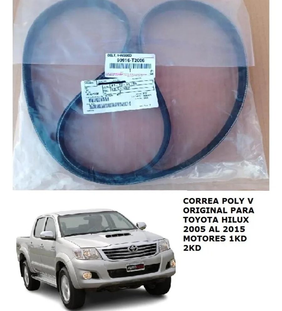 Correa poly-V de accesorios Toyota Genuine Parts, código 90916-T2006