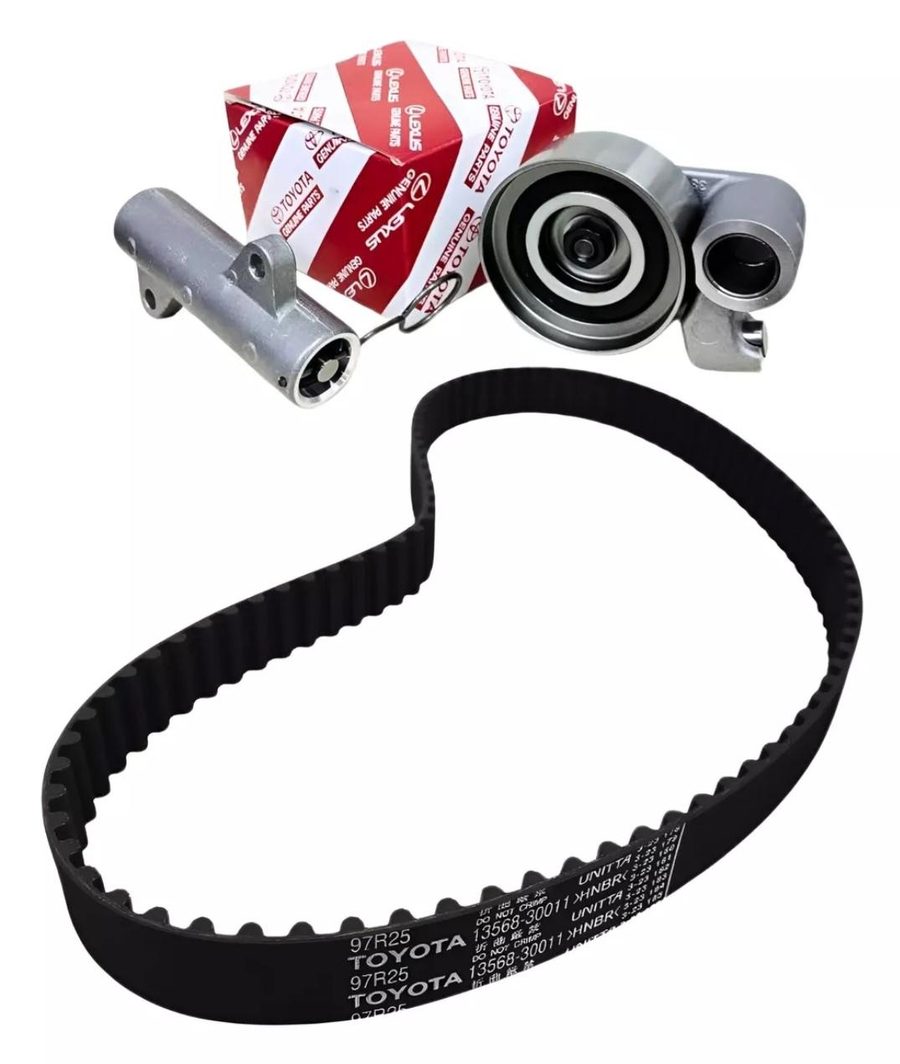 Kit de correa de distribución con tensor y polea, Toyota Genuine Parts, código 13568-30011